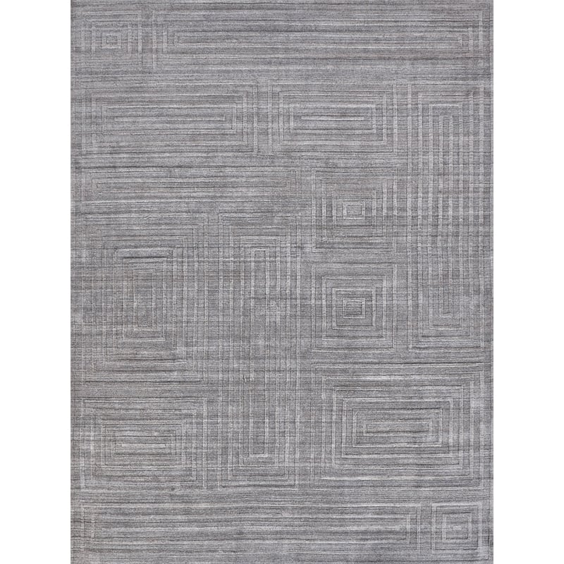 Castelli Handloomed Bamboo Silk/Wool Gray 10'x14' Area Rug