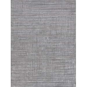 Castelli Handloomed Bamboo Silk/Wool Gray 6'x9' Area Rug