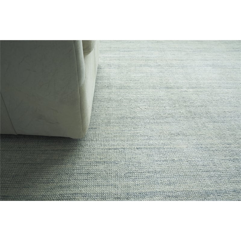 Catalina Handloomed Wool/Bamboo Silk Turquiose 14'x14' Square Area Rug