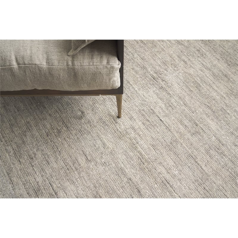 Catalina Handloomed Wool/Bamboo Silk Gray 4'x34' Area Rug