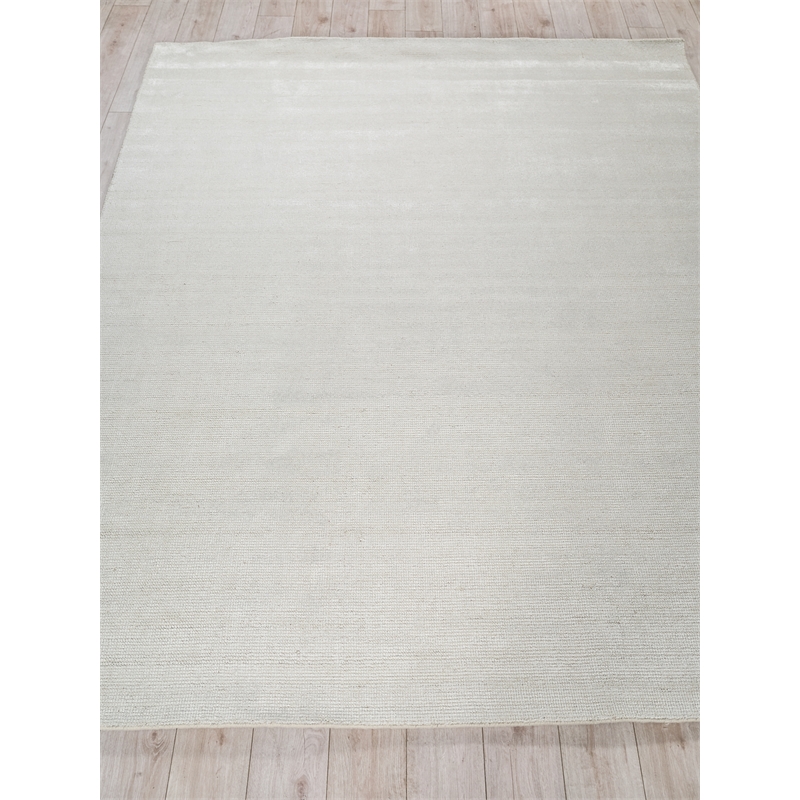 Catalina Handloomed Wool/Bamboo Silk Ivory 14'x18' Area Rug