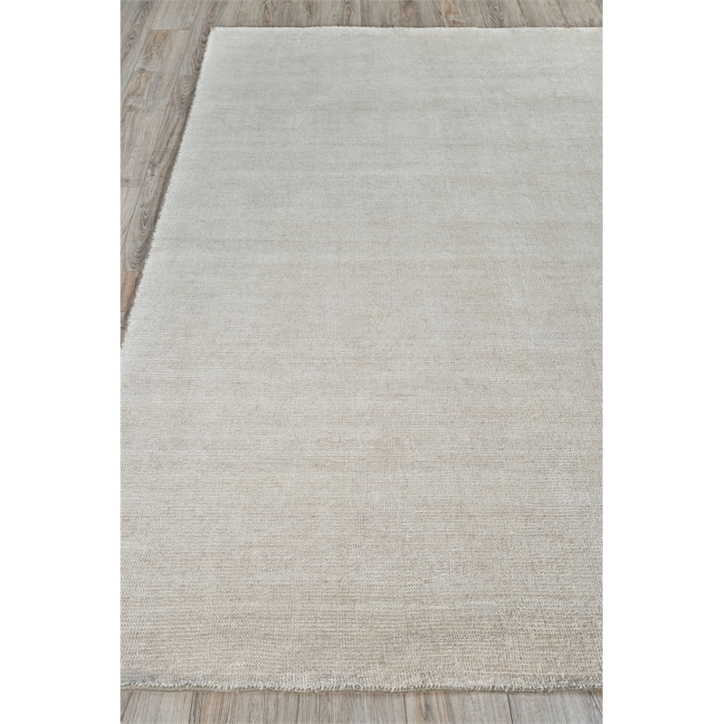 Catalina Handloomed Wool/Bamboo Silk Silver 15'x20' Area Rug