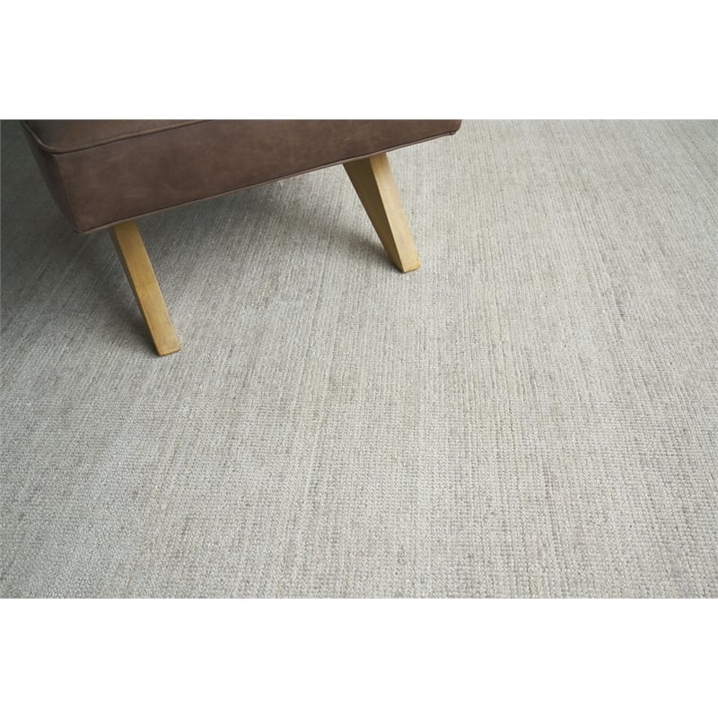 Catalina Handloomed Wool/Bamboo Silk Silver 15'x20' Area Rug