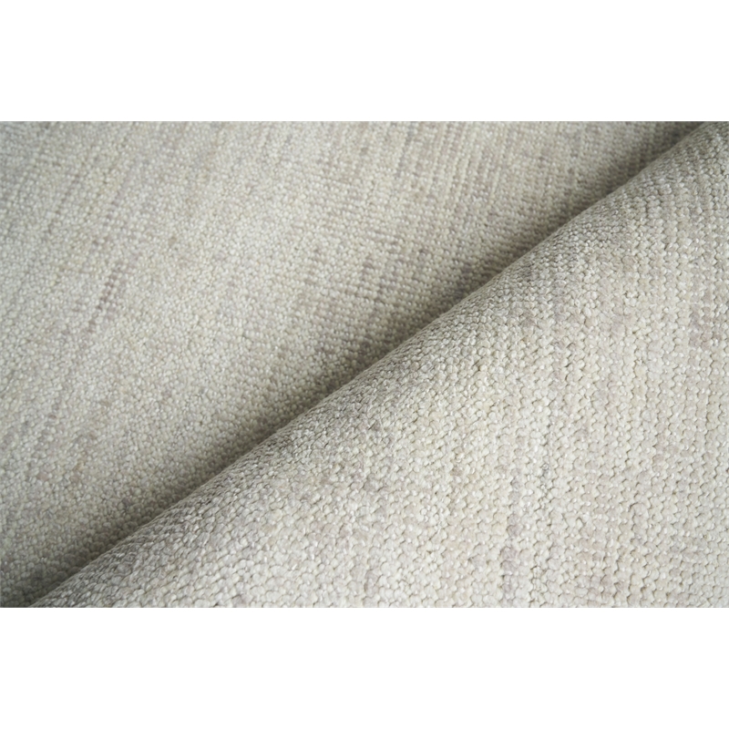 Catalina Handloomed Wool/Bamboo Silk Silver 6'x9' Area Rug