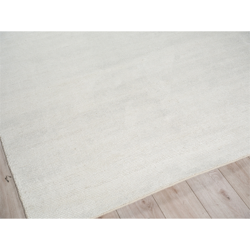 Catalina Handloomed Wool/Bamboo Silk Ivory 15'x15' Square Area Rug