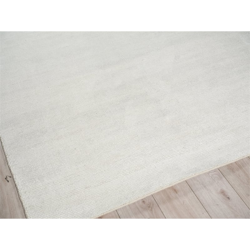 Catalina Handloomed Wool/Bamboo Silk Ivory 15'x24' Area Rug