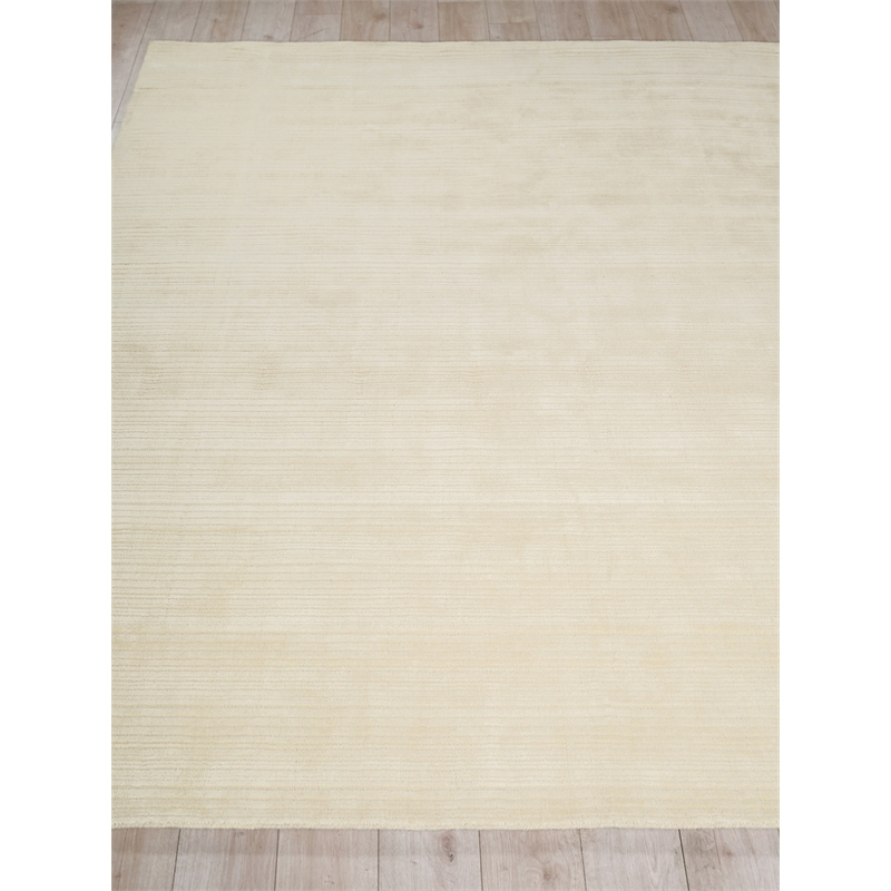 Cavallo Modern Handloomed Nylon/Wool Beige 6'x9' Area Rug