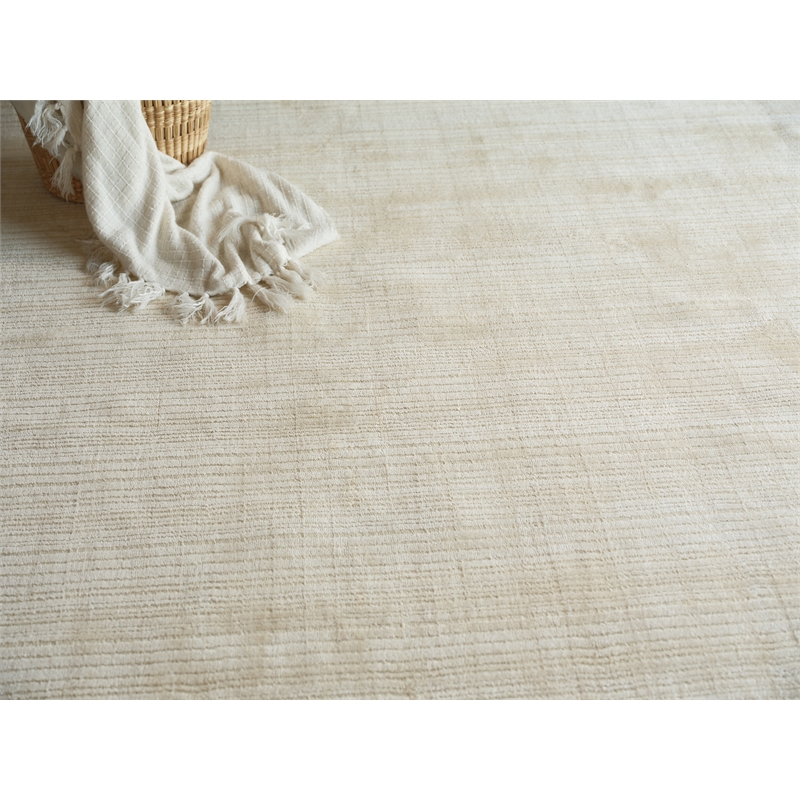 Cavallo Modern Handloomed Nylon/Wool Beige 6'x9' Area Rug