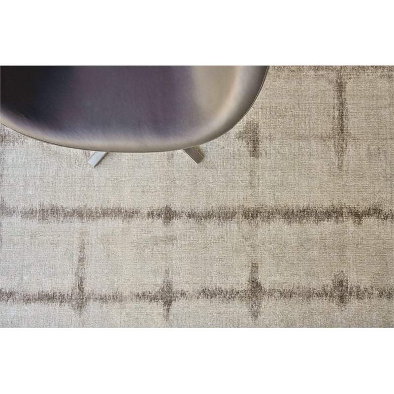 Chroma Handloomed Wool/Bamboo Silk Beige/Brown 8'x10' Area Rug
