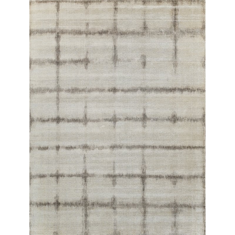 Chroma Handloomed Wool/Bamboo Silk Beige/Brown 8'x10' Area Rug
