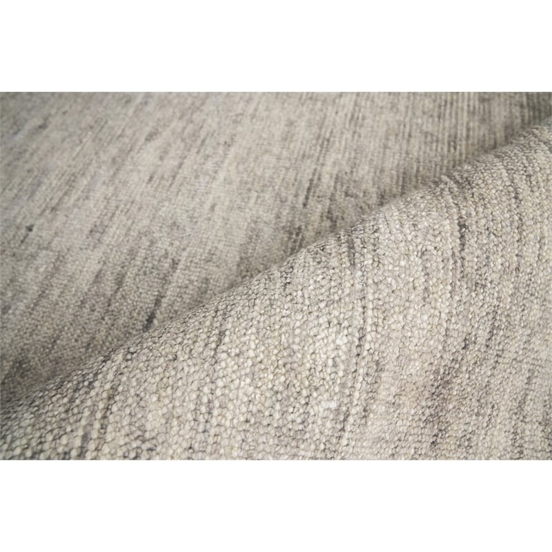 Catalina Handloomed Wool/Bamboo Silk Gray 10'x14' Area Rug