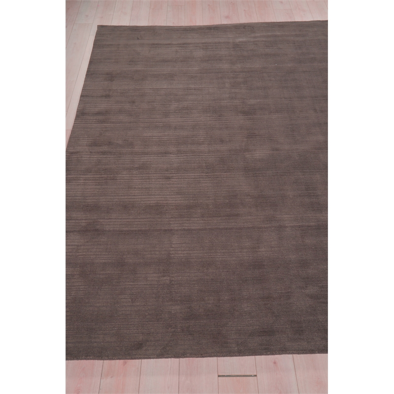 Cavallo Modern Handloomed Nylon/Wool Brown 6'x9' Area Rug