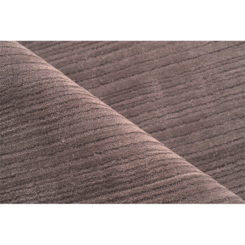 Cavallo Modern Handloomed Nylon/Wool Brown 6'x9' Area Rug