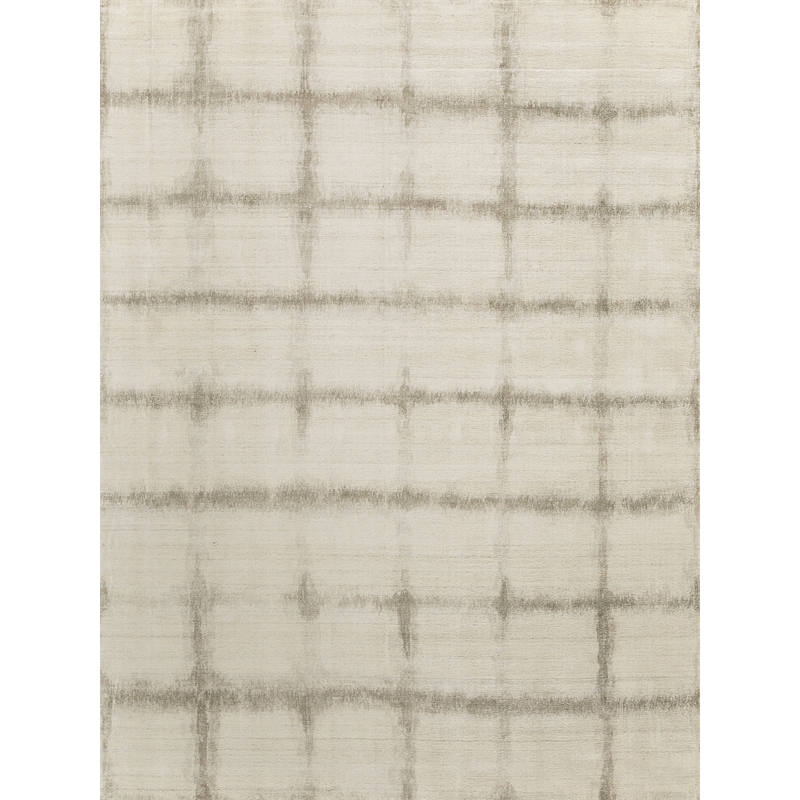 Chroma Handloomed Wool/Bamboo Silk Ivory/Silver 14'x18' Area Rug