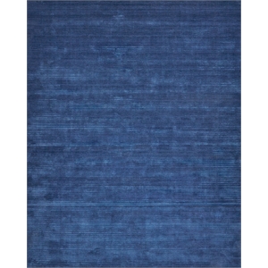 Cavallo Modern Handloomed Nylon/Wool Navy 8'x10' Area Rug