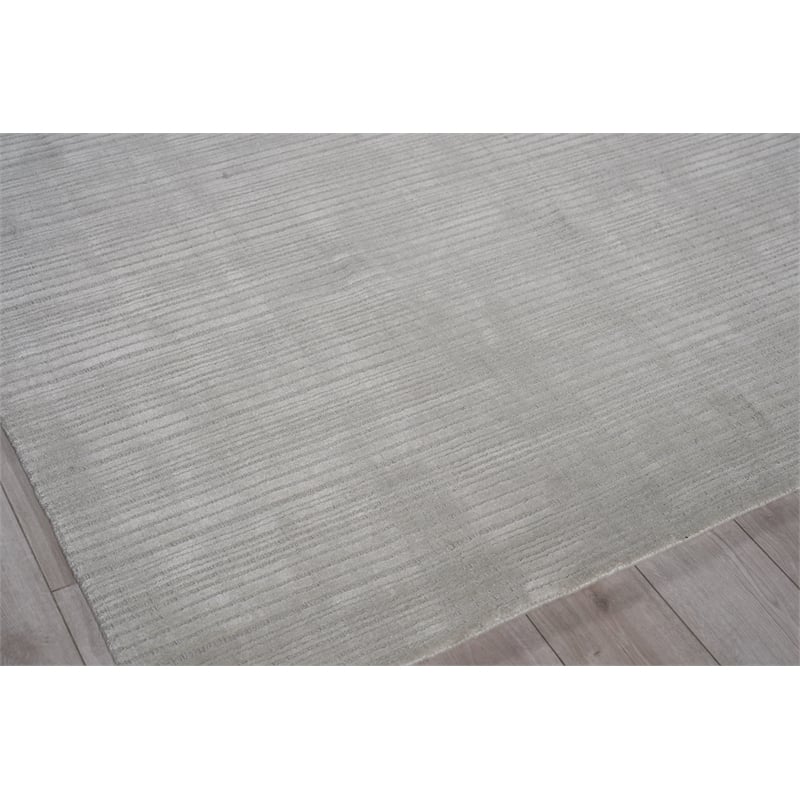 Cavallo Modern Handloomed Nylon/Wool Silver 9'x12' Area Rug
