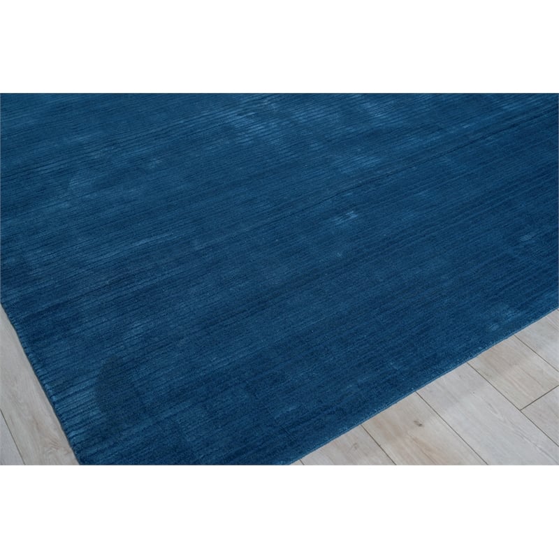 Cavallo Modern Handloomed Nylon/Wool Navy 12'x15' Area Rug