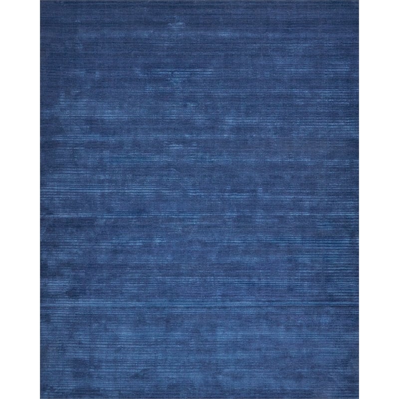 Cavallo Modern Handloomed Nylon/Wool Navy 12'x15' Area Rug
