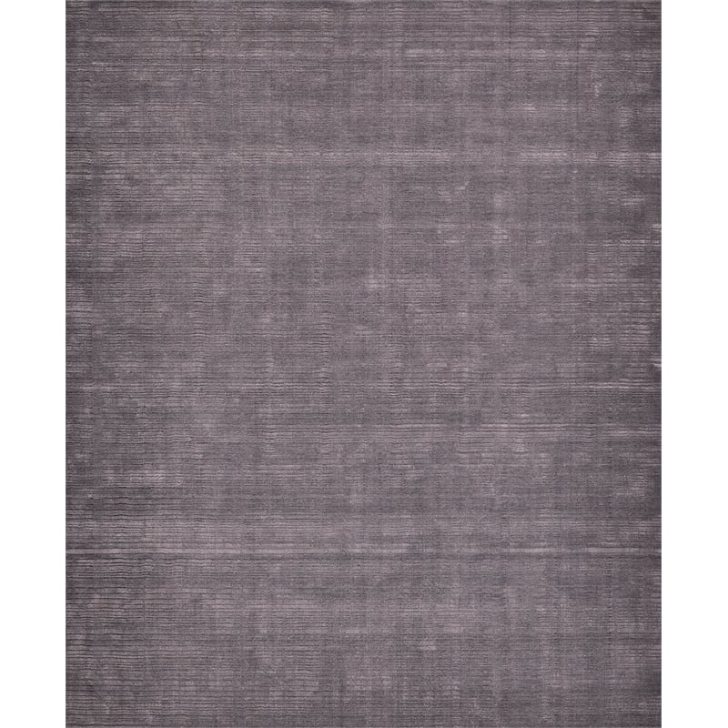 Cavallo Modern Handloomed Nylon/Wool Dark Gray 9'x12' Area Rug