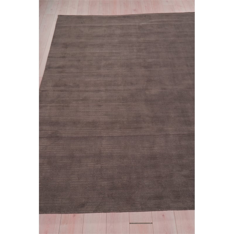 Cavallo Modern Handloomed Nylon/Wool Brown 10'x14' Area Rug