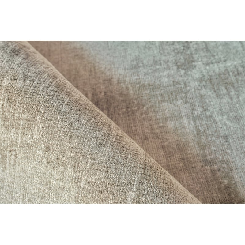 Chroma Handloomed Wool/Bamboo Silk Beige/Brown 6'x9' Area Rug