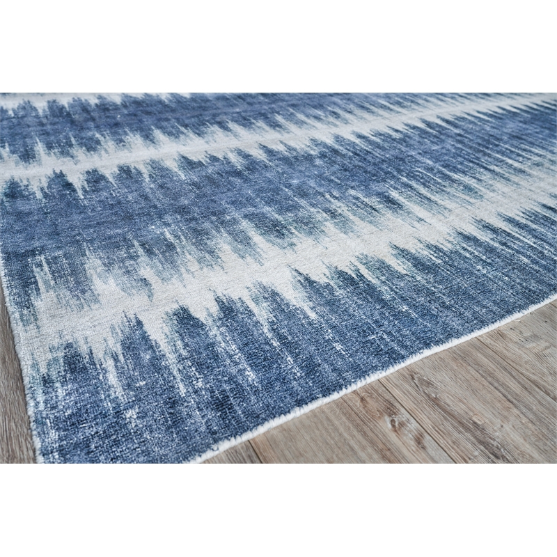 Chroma Handloomed Wool/Bamboo Silk Navy 14'x18' Area Rug