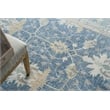 Claremont Oushak Hand-Tufted New Zealand Wool Blue/Ivory 9'x12' Area Rug