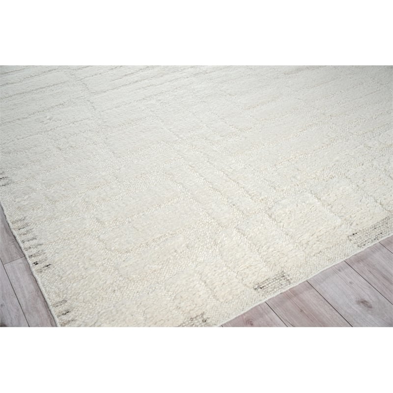 Cozi Handloomed New Zealand Wool Ivory/Silver 14'x18' Area Rug
