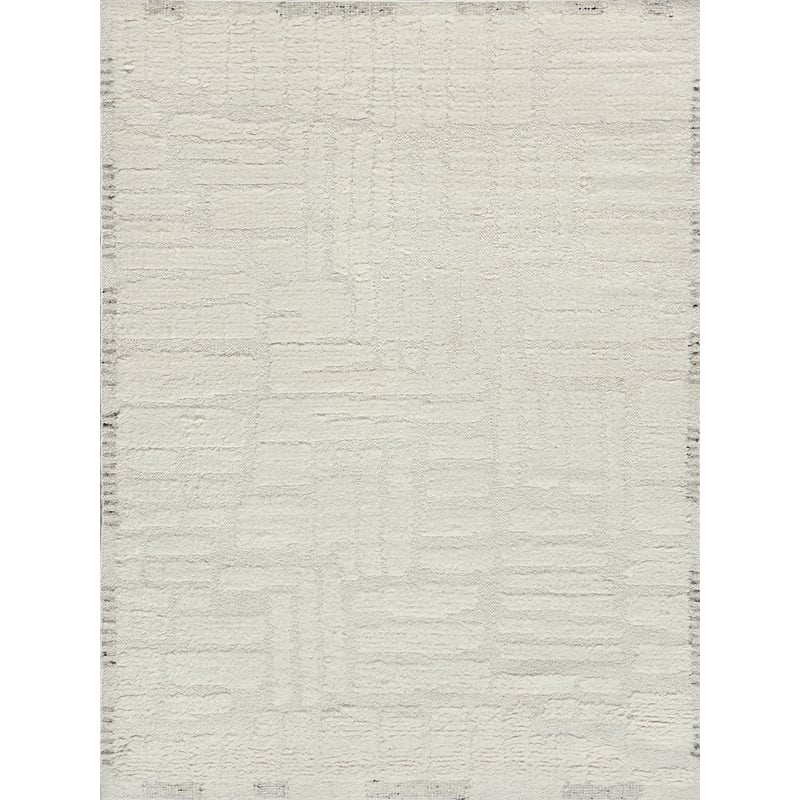 Cozi Handloomed New Zealand Wool Ivory/Silver 8'x10' Area Rug