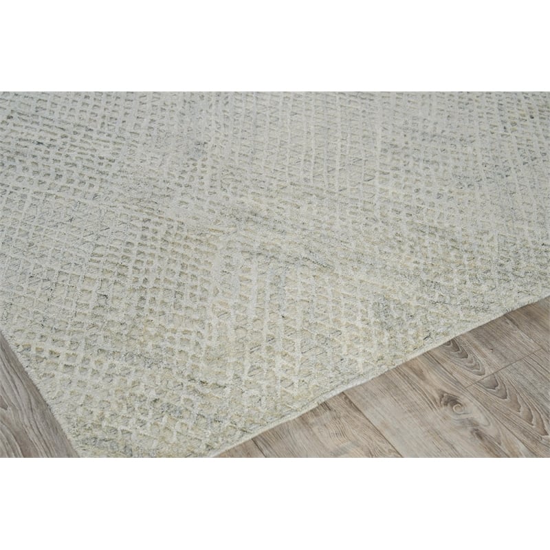 Crescendo Handloomed Bamboo Silk Beige 12'x15' Area Rug
