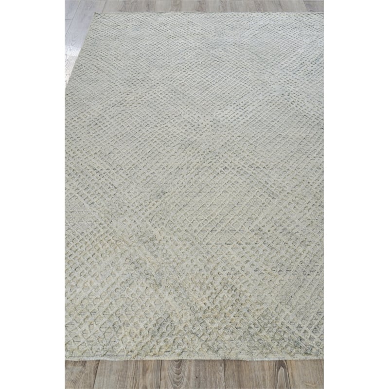 Crescendo Handloomed Bamboo Silk Beige 12'x15' Area Rug