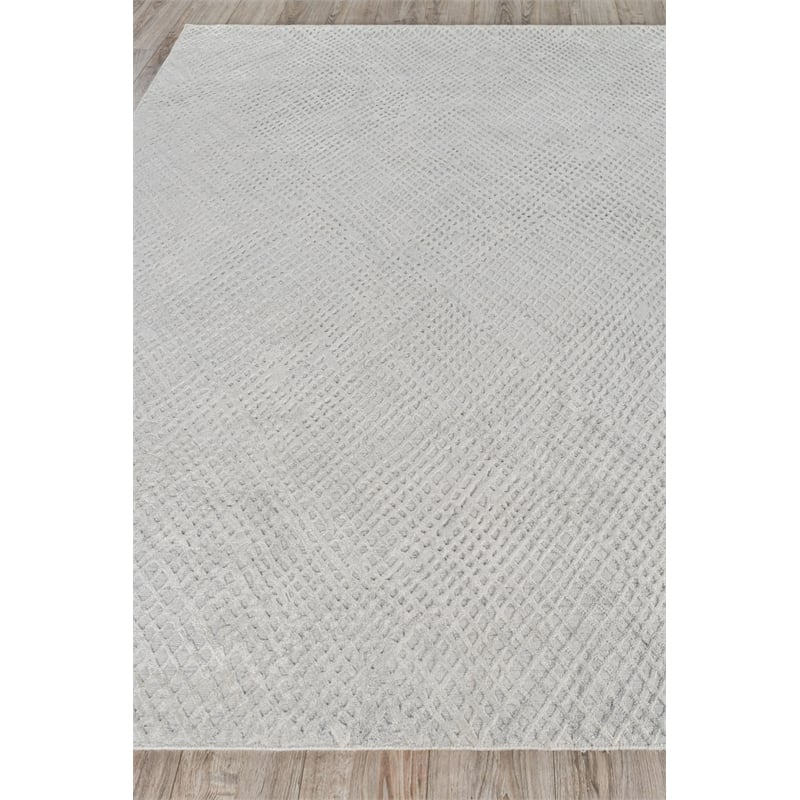 Crescendo Handloomed Bamboo Silk White 12'x15' Area Rug