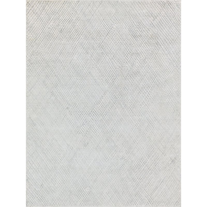 Crescendo Handloomed Bamboo Silk White 12'x15' Area Rug
