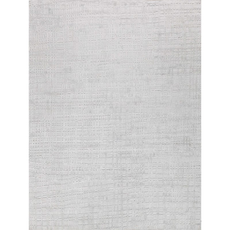 Crescendo Handloomed Bamboo Silk White 4'x6' Area Rug