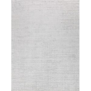 Crescendo Handloomed Bamboo Silk White 6'x9' Area Rug
