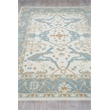 Claremont Oushak Hand-Tufted New Zealand Wool Ivory/Light Blue 5'x8' Area Rug