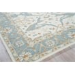 Claremont Oushak Hand-Tufted New Zealand Wool Ivory/Light Blue 6'x9' Area Rug