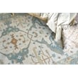 Claremont Oushak Hand-Tufted New Zealand Wool Ivory/Light Blue 6'x9' Area Rug