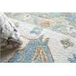 Claremont Oushak Hand-Tufted New Zealand Wool Ivory/Light Blue 6'x9' Area Rug