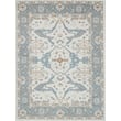 Claremont Oushak Hand-Tufted New Zealand Wool Ivory/Light Blue 6'x9' Area Rug