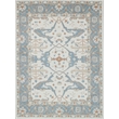 Claremont Oushak Hand-Tufted New Zealand Wool Ivory/Light Blue 8'x10' Area Rug