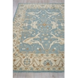 Claremont Oushak Hand-Tufted New Zealand Wool Ivory/Light Blue 6'x9' Area Rug
