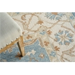Claremont Oushak Hand-Tufted New Zealand Wool Ivory/Light Blue 6'x9' Area Rug