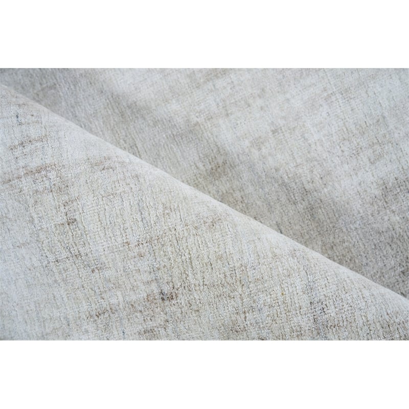 Cloud Handloomed Wool/Bamboo Silk Ivory/Beige 12'x15' Area Rug