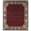 Contemporary Hand-Knotted New Zealand Wool Red 6'x6' Round Area Rug