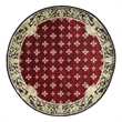 Contemporary Hand-Knotted New Zealand Wool Red 6'x6' Round Area Rug