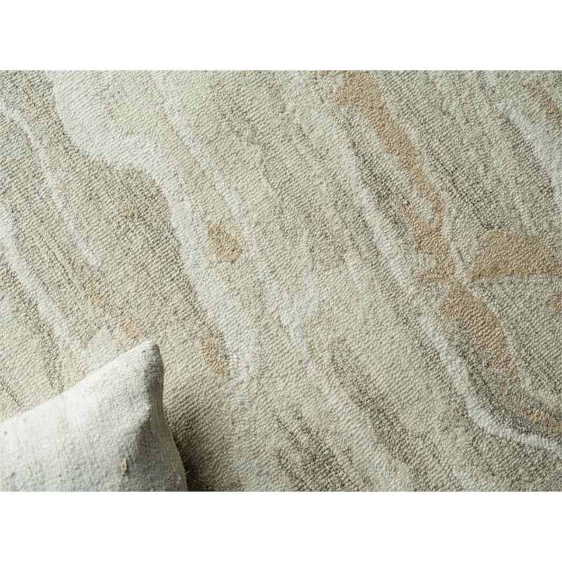 Cortero Hand-Tufted New Zealand Wool Gold/Ivory 4'x6' Area Rug