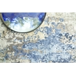 Cosmo Hand-Knotted Wool/Bamboo Silk Silver/Blue/Ivory 9'x12' Area Rug