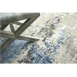 Cosmo Hand-Knotted Wool/Bamboo Silk Silver/Blue/Ivory 9'x12' Area Rug