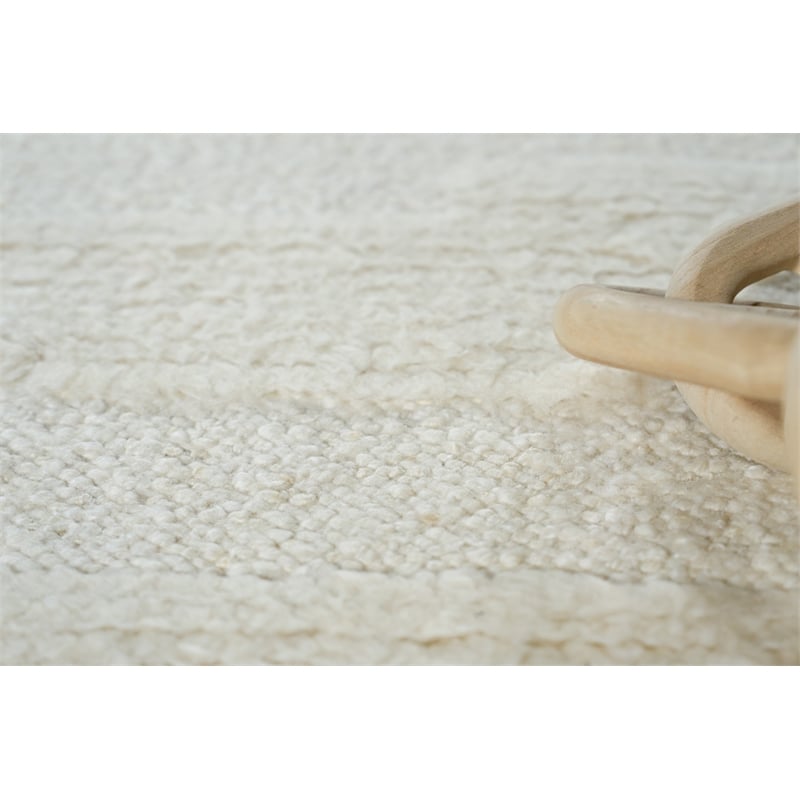 Cozi Handloomed New Zealand Wool Ivory/Beige 8'x10' Area Rug